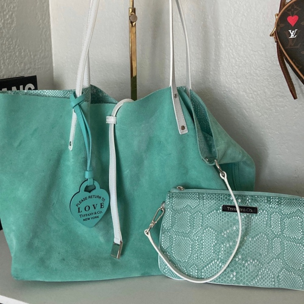 *SOLD *Suede Tiffany and Co reversible bag